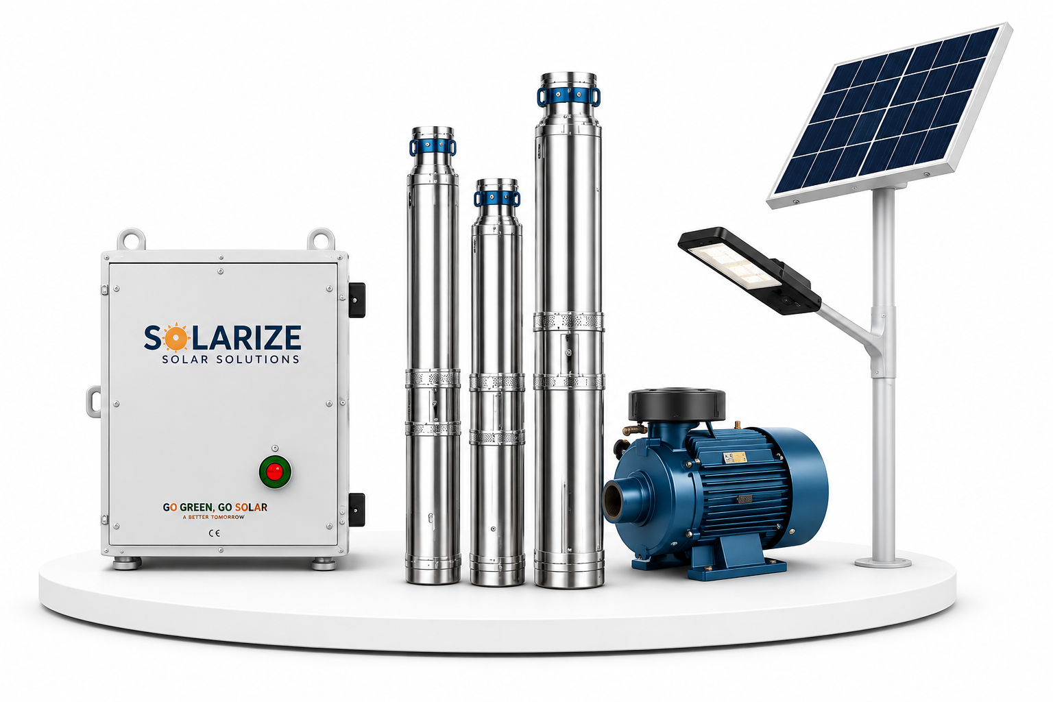 Solar water pump equipment range